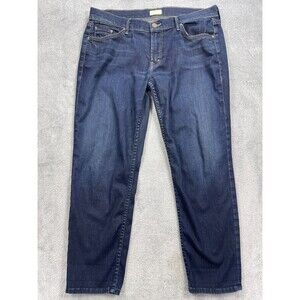 Mother‎ The Dropout Boyfriend Jeans Womens 28 Blue Denim Stretch Logo Mid Rise